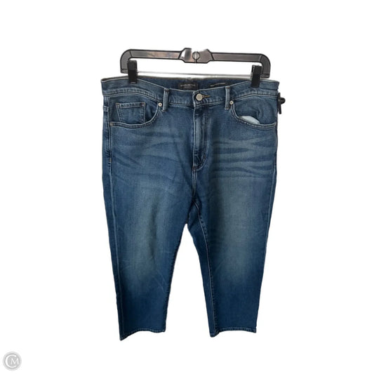Jeans Straight By Banana Republic In Blue Denim, Size: 14