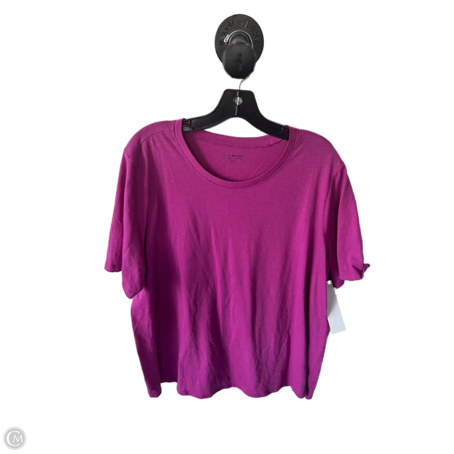 Top Short Sleeve Basic By Lane Bryant In Purple, Size: 1x