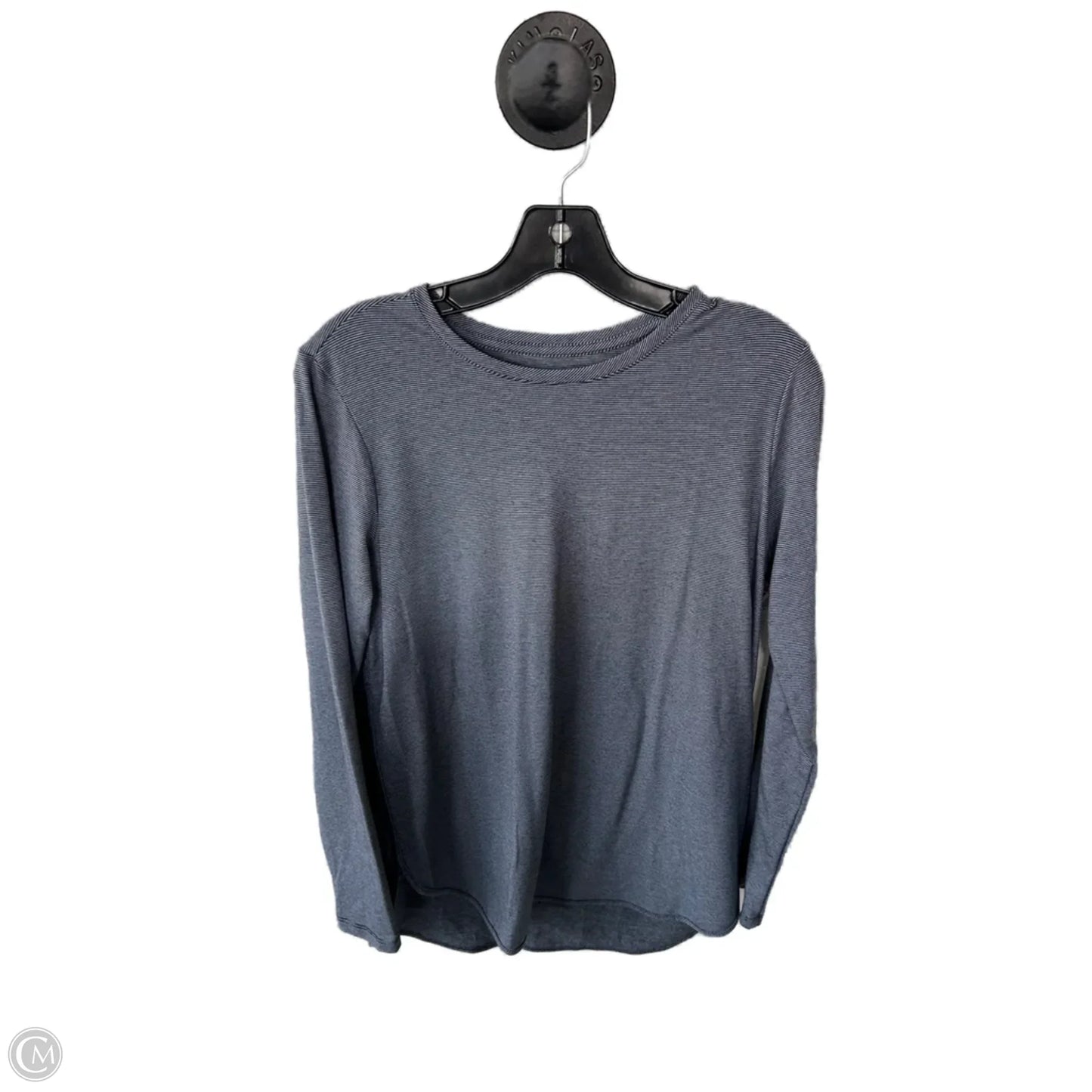 Top Long Sleeve By Lands End In Black & Grey, Size: S