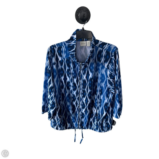 Jacket Other By Zenergy By Chicos In Blue & White, Size: Xl