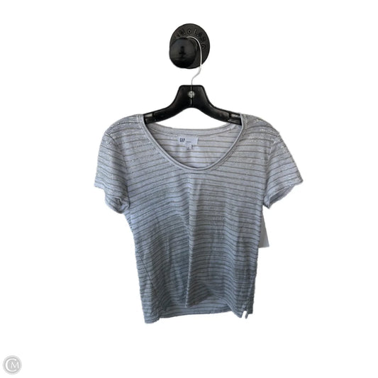 Top Short Sleeve Basic By Gap In Grey & Tan, Size: S