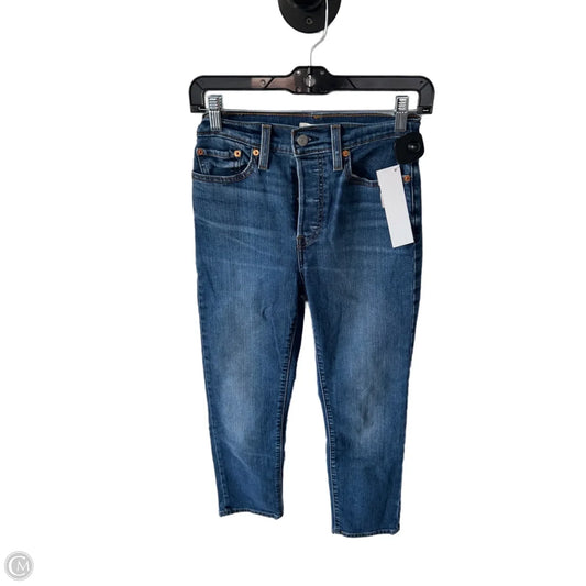 Jeans Straight By Levis In Blue Denim, Size: 2