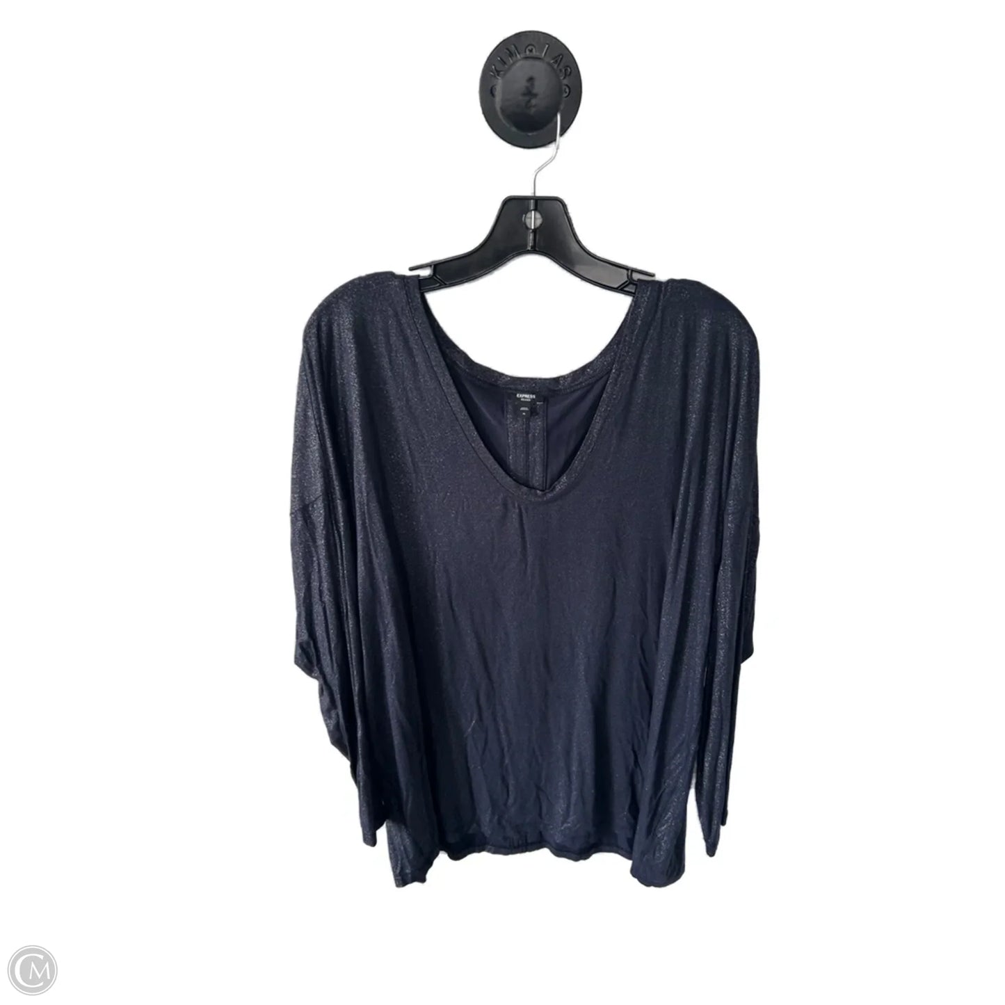 Top Long Sleeve Basic By Express In Blue, Size: Xl