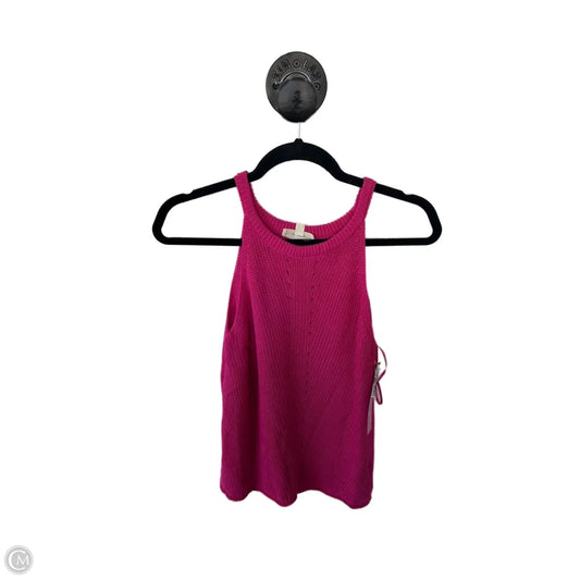 Vest Sweater By Eesome In Pink, Size: M
