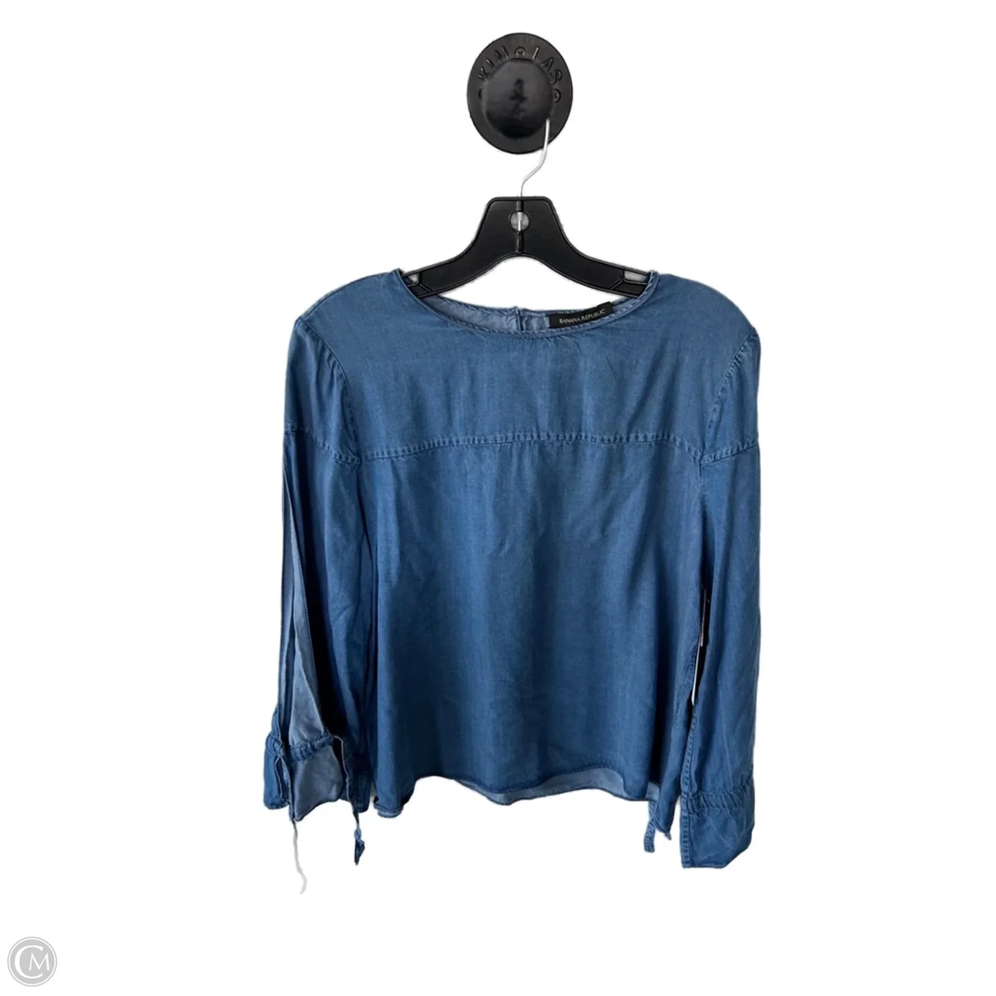 Top Long Sleeve By Banana Republic In Blue Denim, Size: M