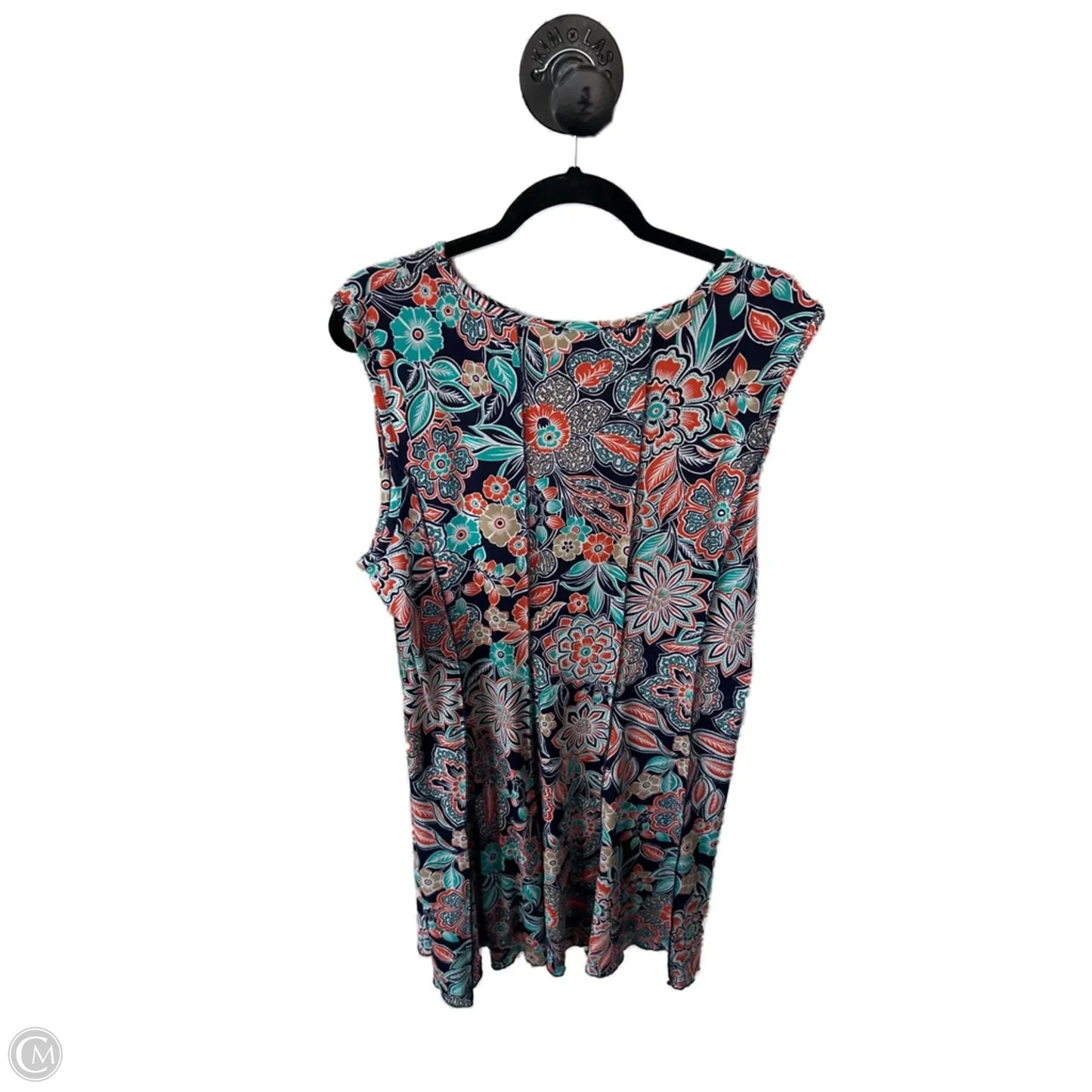 Dress Casual Short By Clothes Mentor In Blue & Orange, Size: Xl