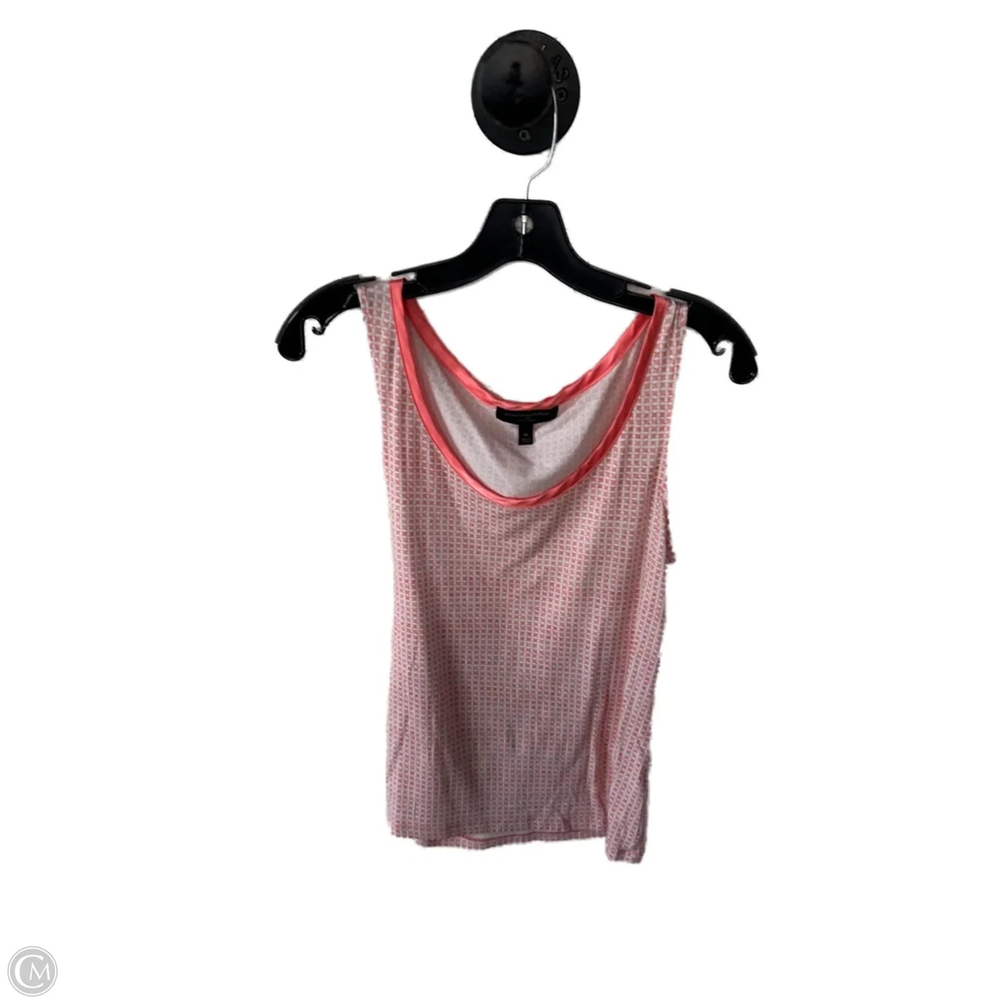 Top Sleeveless By Banana Republic In Orange & White, Size: M