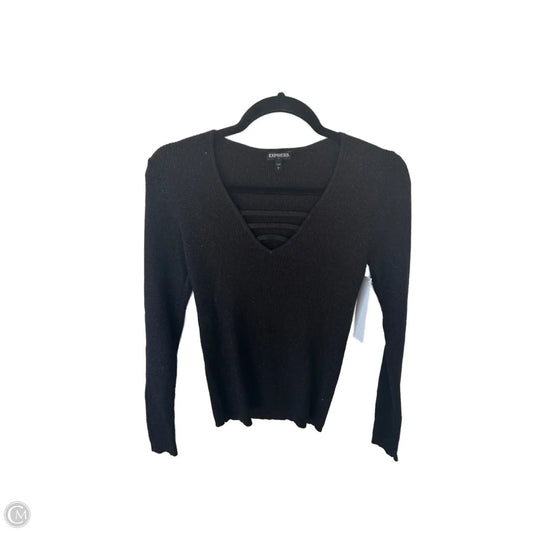 Top Long Sleeve By Express In Black & Brown, Size: L