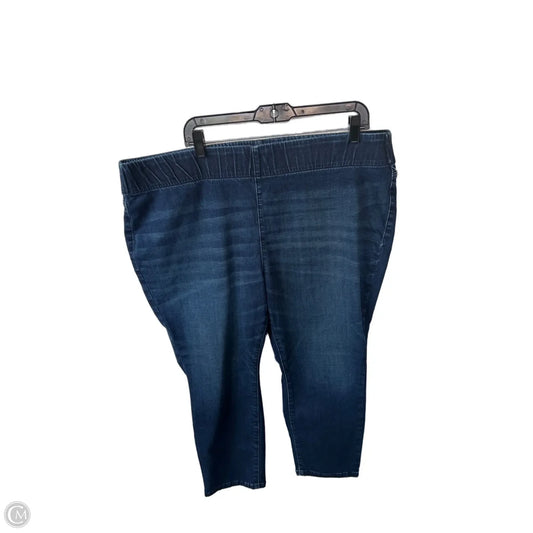 Jeans Cropped By Simply Vera In Blue Denim, Size: 20