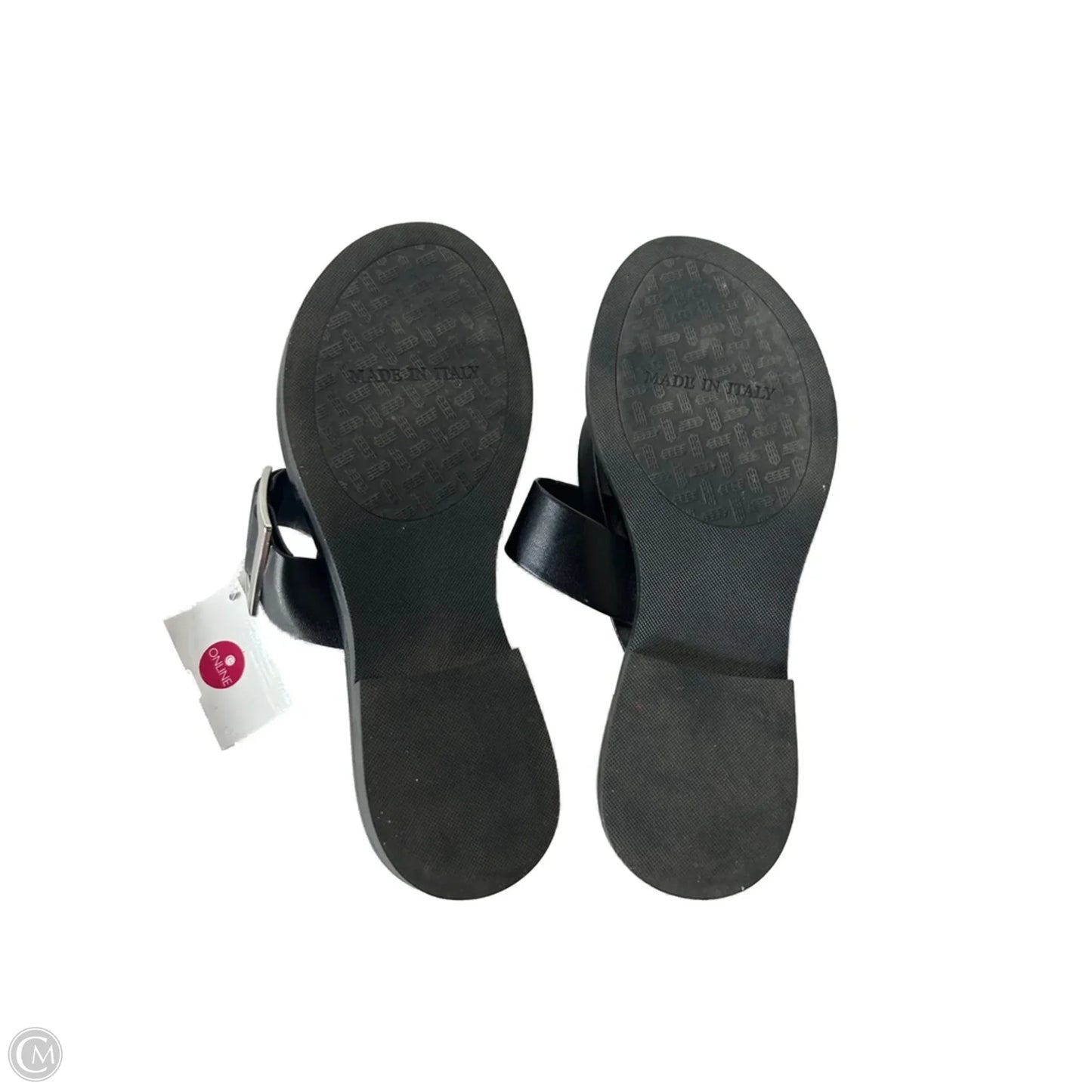 Sandals Flats By Clothes Mentor In Black, Size: 7.5