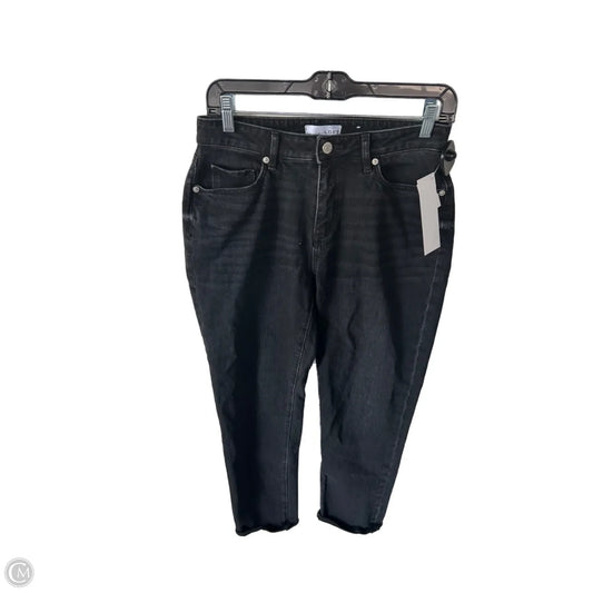 Jeans Boyfriend By Loft In Black Denim, Size: 2