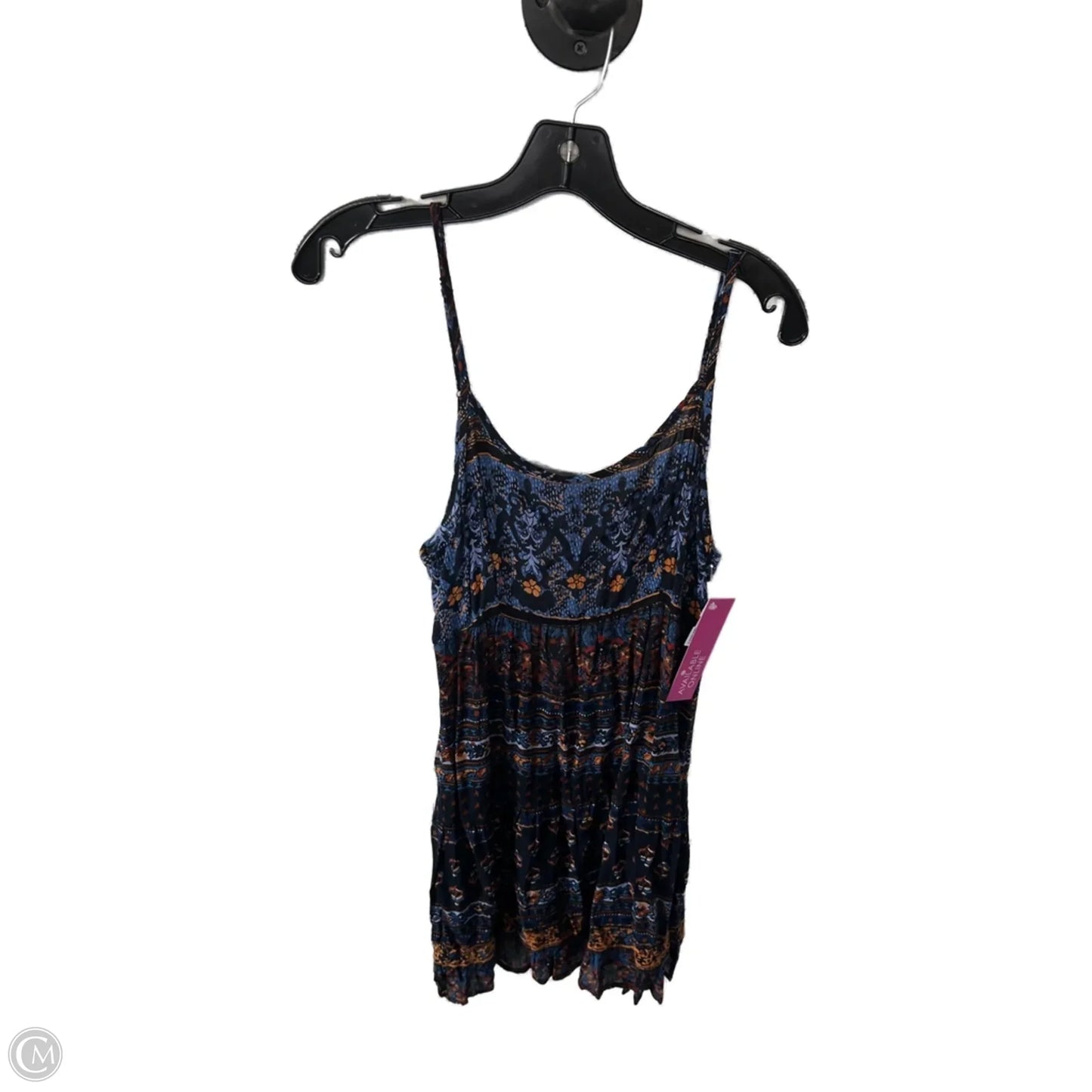 Tunic Sleeveless By Clothes Mentor In Blue & Brown, Size: M