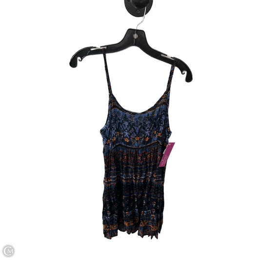 Tunic Sleeveless By Clothes Mentor In Blue & Brown, Size: M