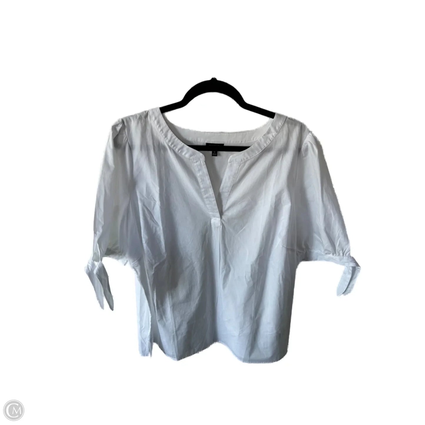 Top Short Sleeve By Talbots In White, Size: 1x