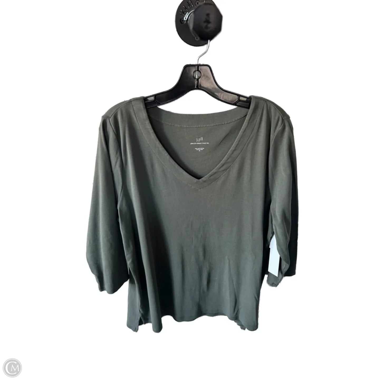 Top 3/4 Sleeve Basic By J. Jill In Green, Size: Xl