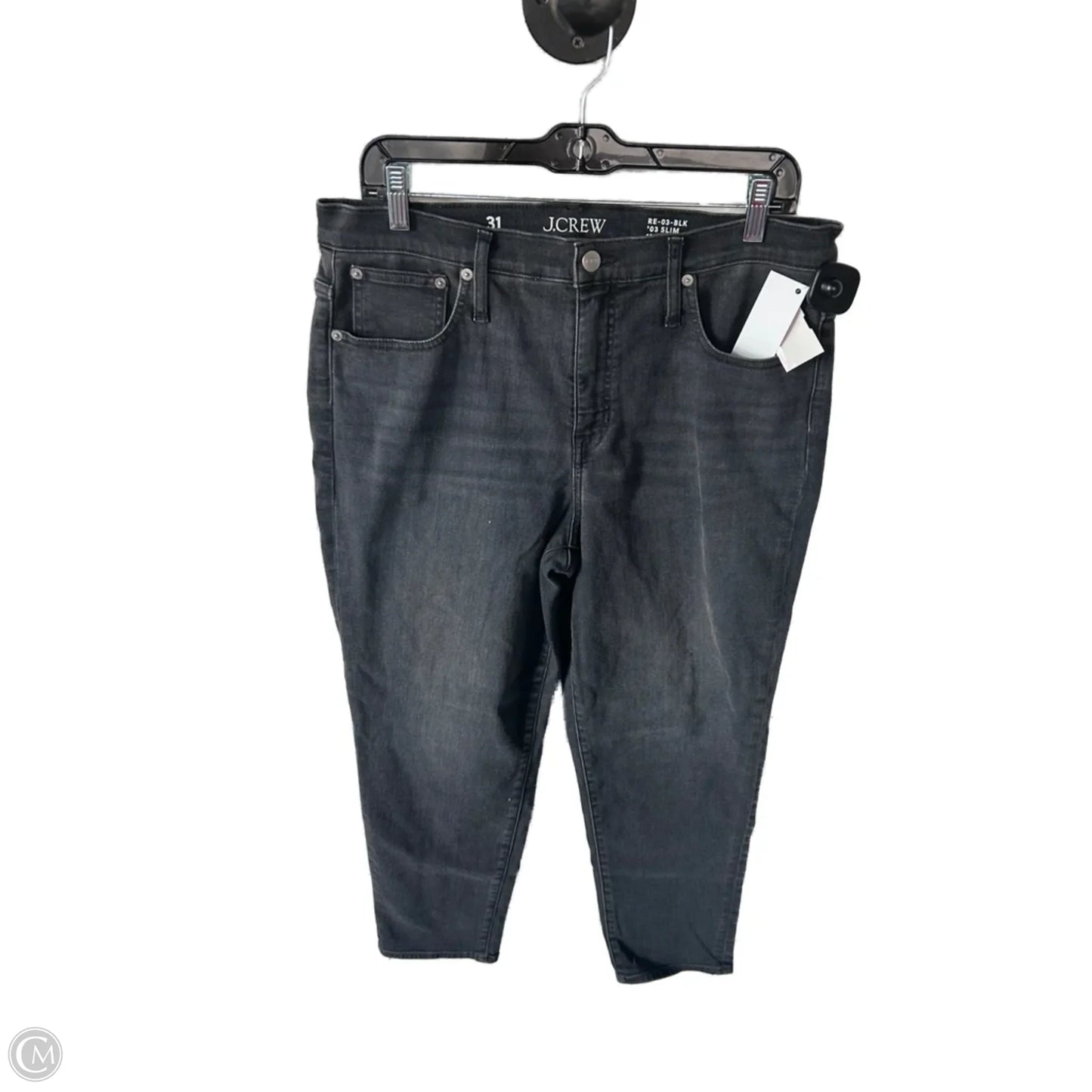 Jeans Straight By J. Crew In Black Denim, Size: 12