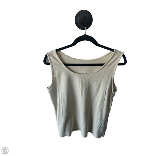 Top Sleeveless Basic By Lands End In Yellow, Size: M