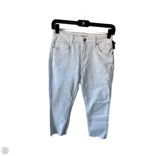 Jeans Straight By Paige In White Denim, Size: 4