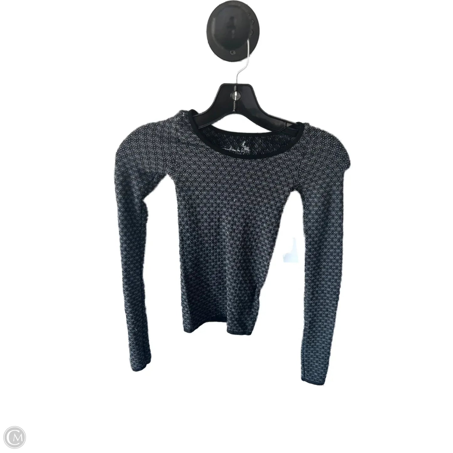 Top Long Sleeve By Free People In Black & Grey, Size: Xs