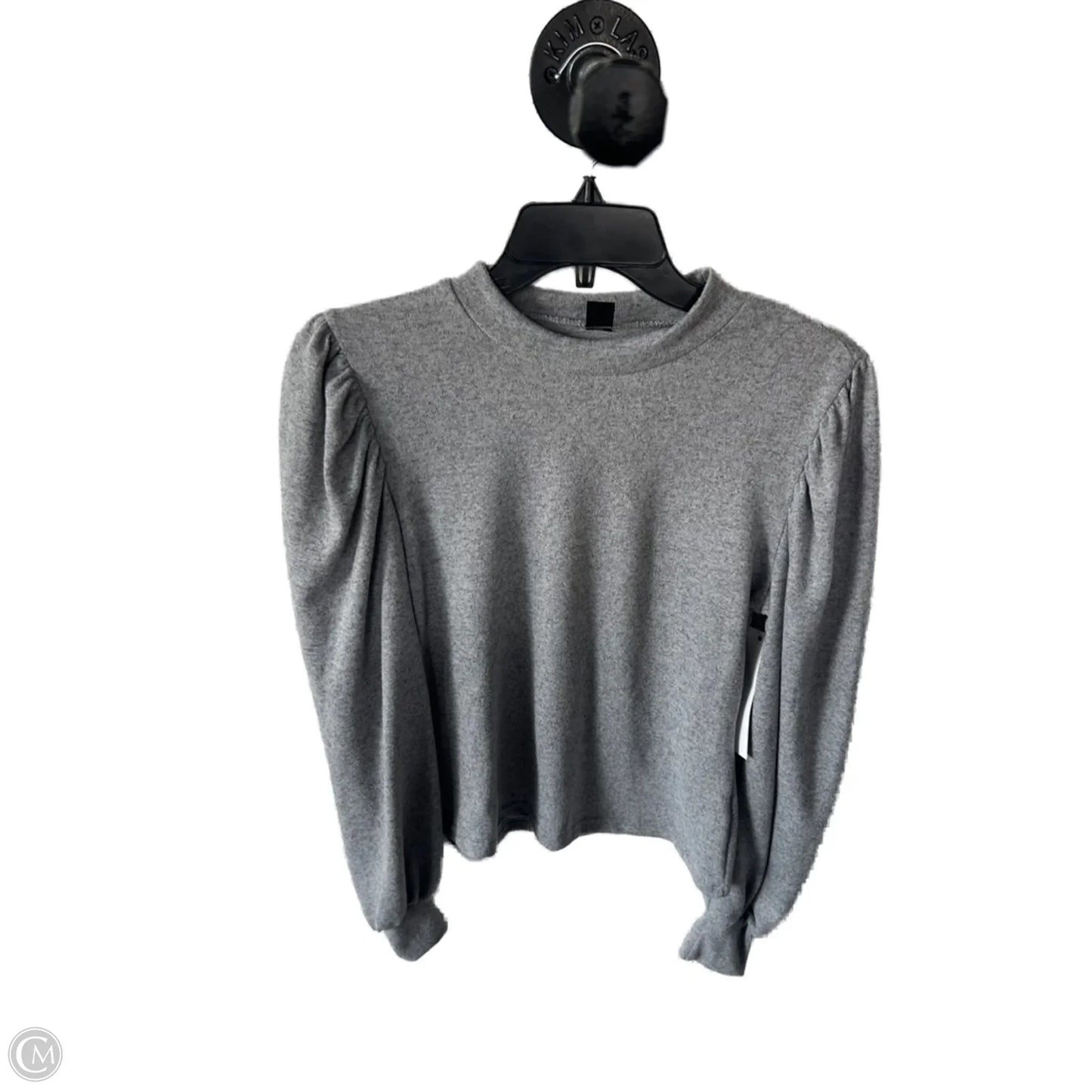 Top Long Sleeve By Shein In Grey, Size: L