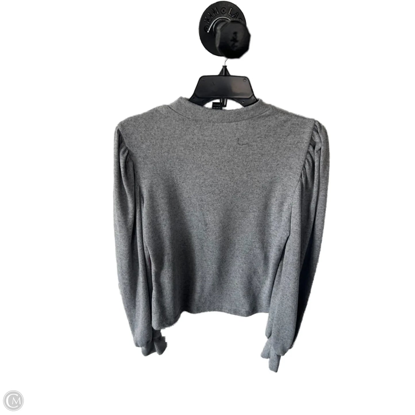 Top Long Sleeve By Shein In Grey, Size: L