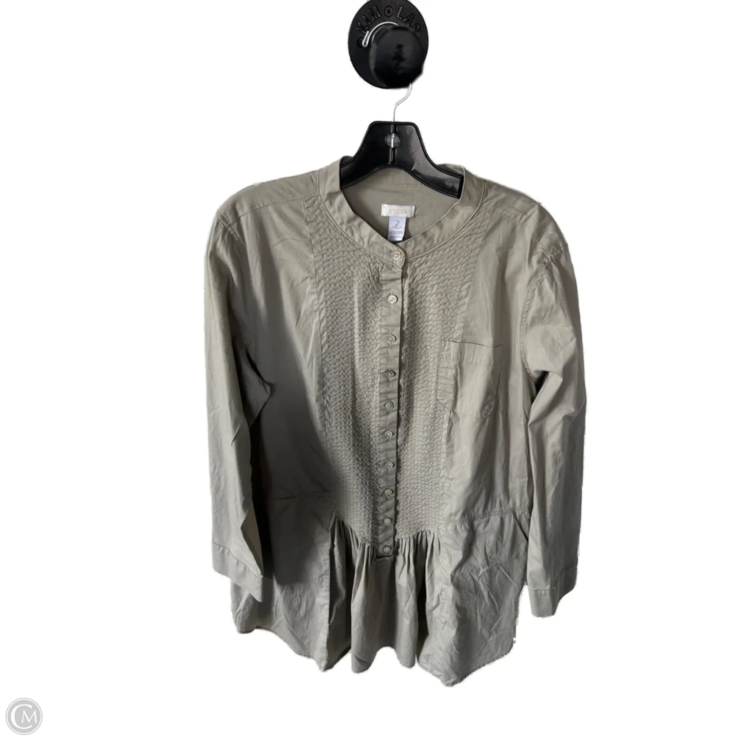 Tunic Long Sleeve By Chicos In Tan, Size: L