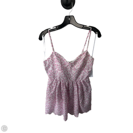 Dress Casual Short By Francesca's In Pink & White, Size: M