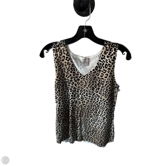Top Sleeveless By Chicos In Animal Print, Size: S