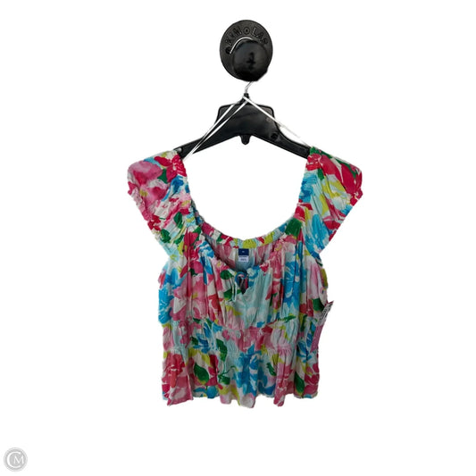 Top Short Sleeve By Old Navy In Blue & Pink, Size: Xl