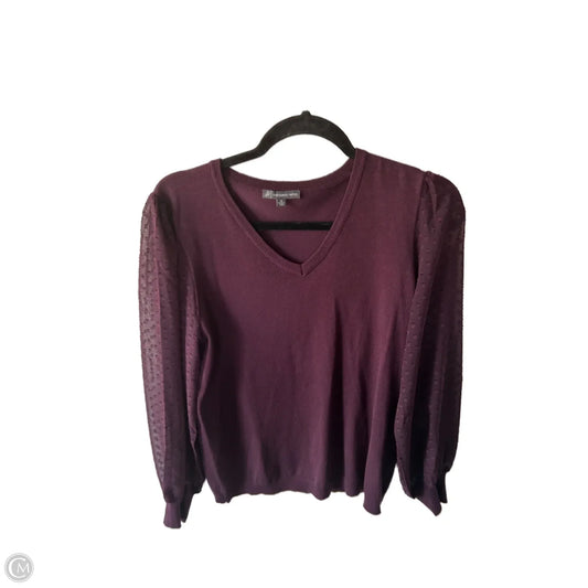 Sweater By Adrianna Papell In Purple, Size: M