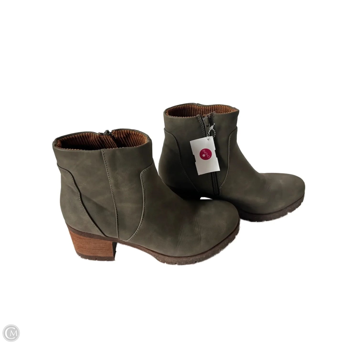 Boots Ankle Heels By Korks In Green, Size: 10