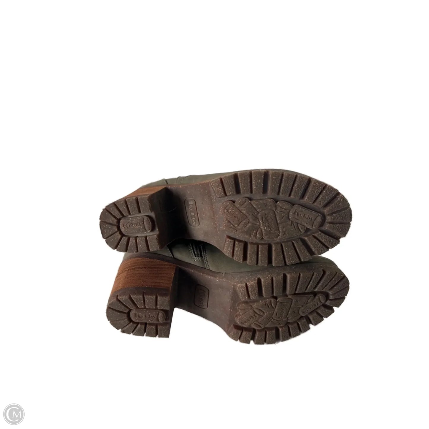 Boots Ankle Heels By Korks In Green, Size: 10