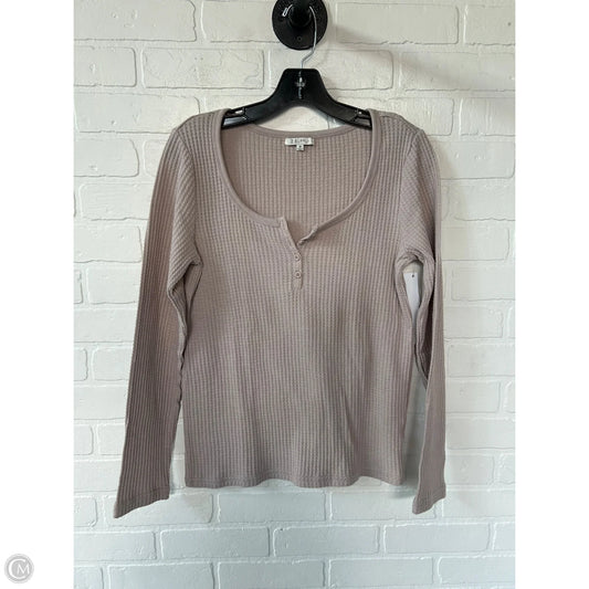 Top Long Sleeve By Z Supply In Tan, Size: M
