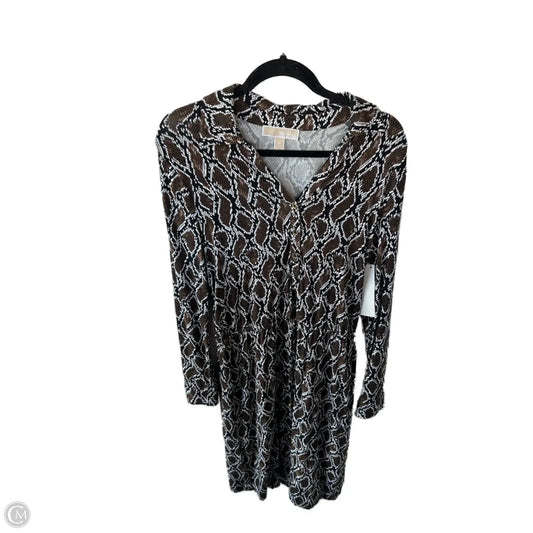 Dress Casual Midi By Michael By Michael Kors In Snakeskin Print, Size: M