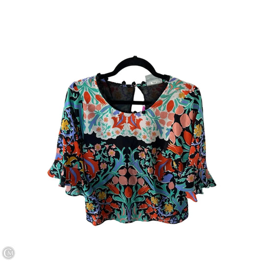 Top Short Sleeve By Maeve In Black & Orange, Size: Xs
