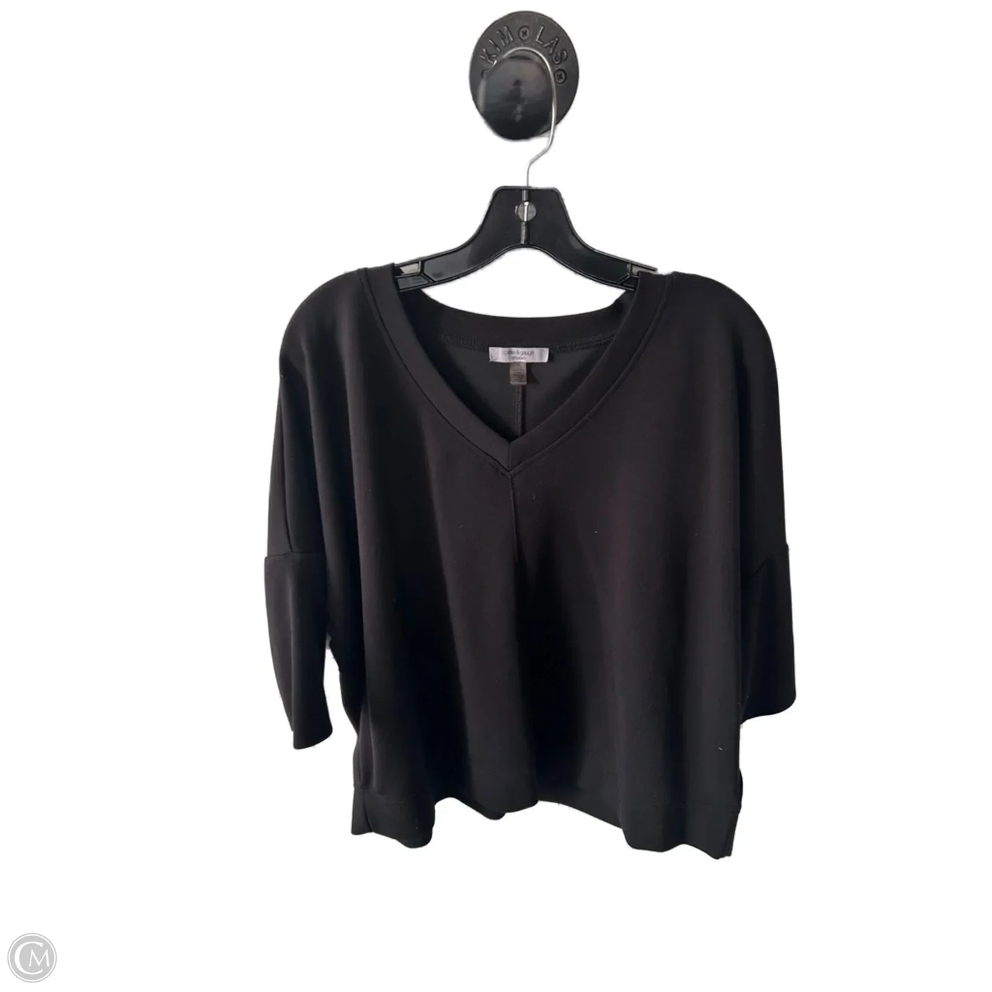 Top Short Sleeve By Cable And Gauge In Black, Size: 1x