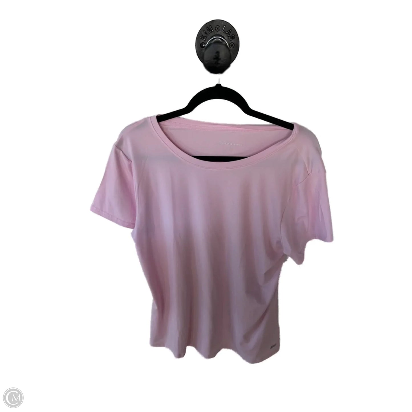 Athletic Top Short Sleeve By Amazon Essentials In Pink, Size: L