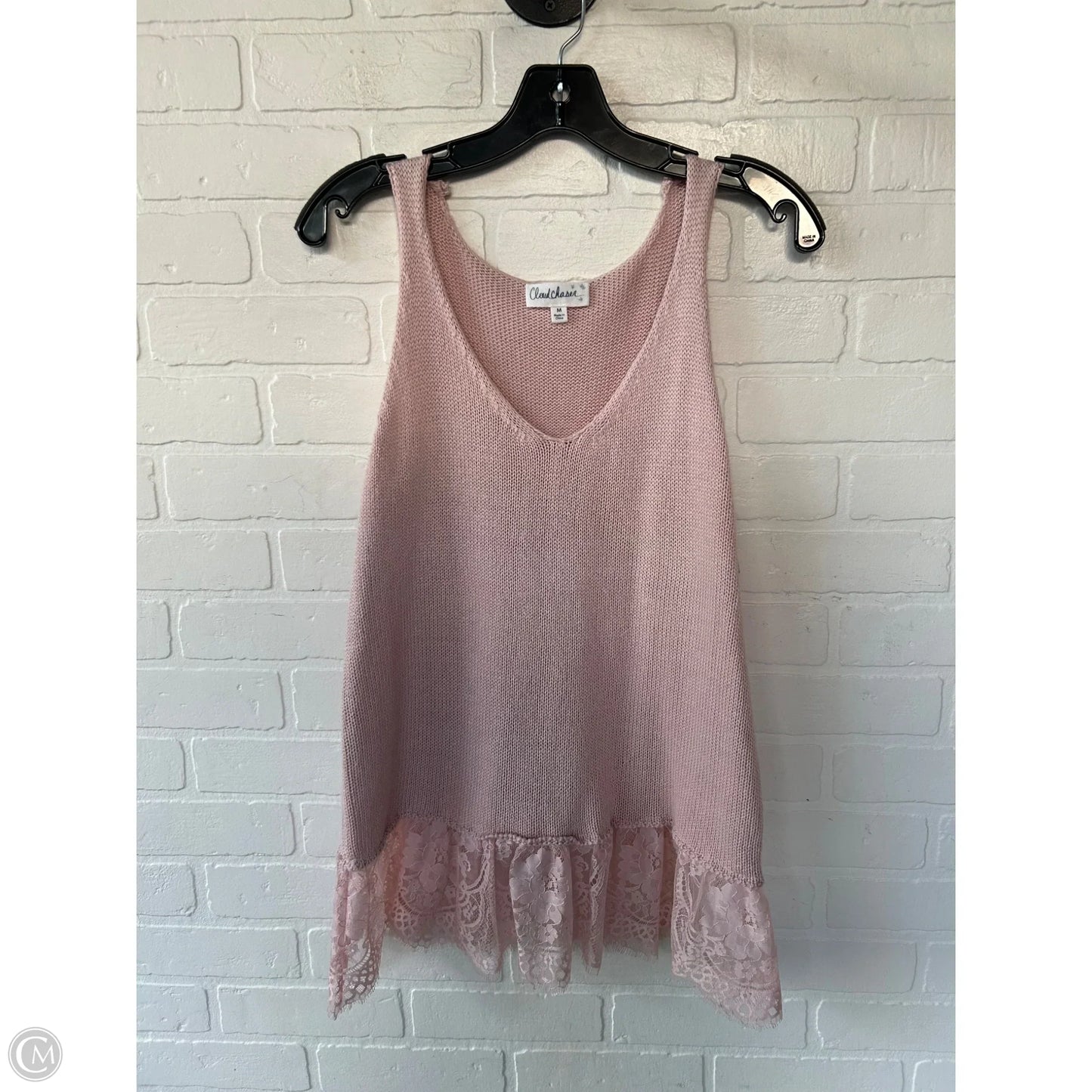 Vest Sweater By Cloud Chaser In Pink, Size: M