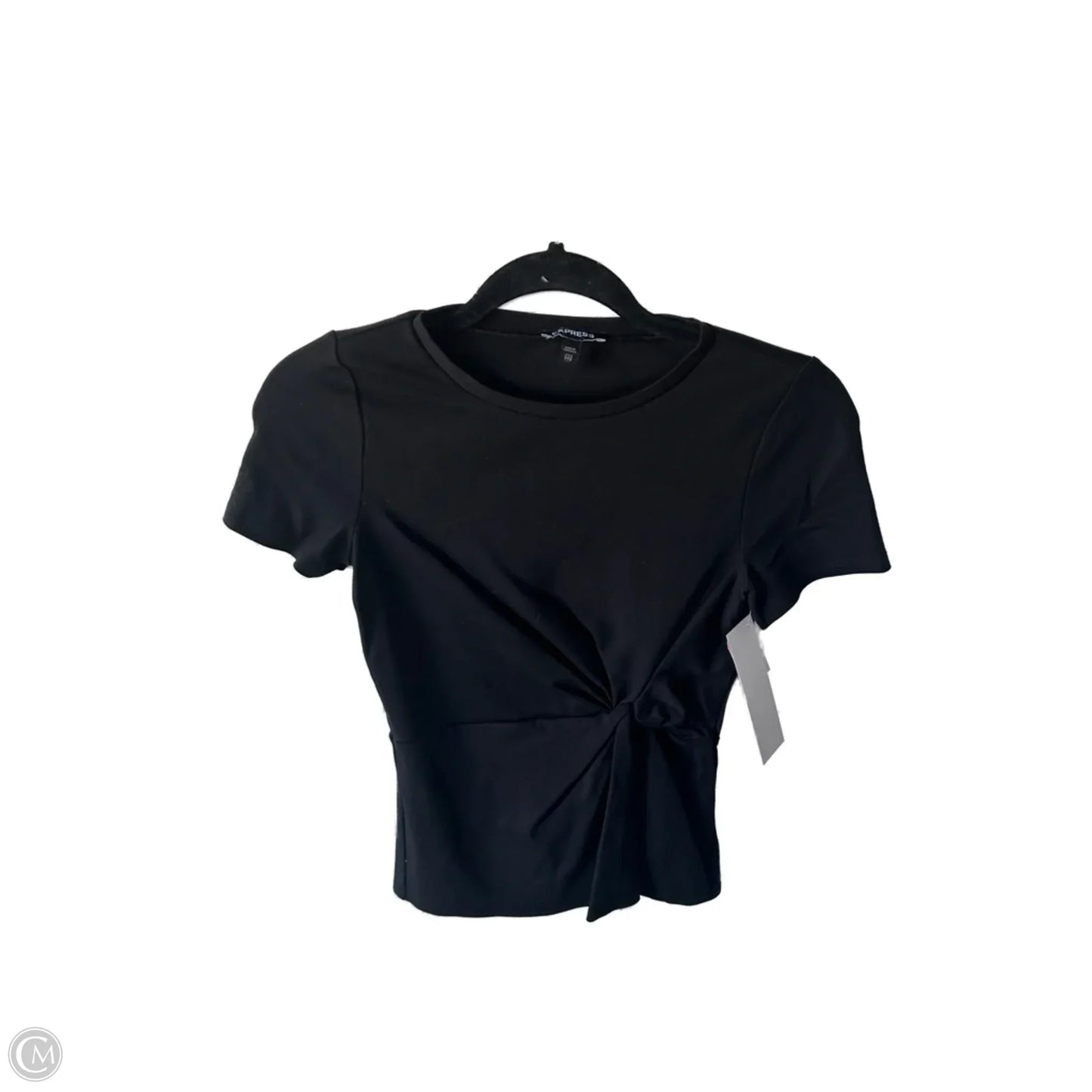 Top Short Sleeve By Express In Black, Size: Xxs