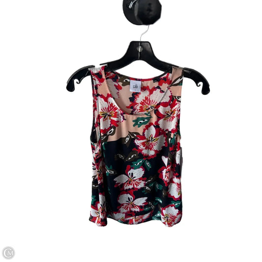 Top Sleeveless By Cabi In Black & Pink, Size: S