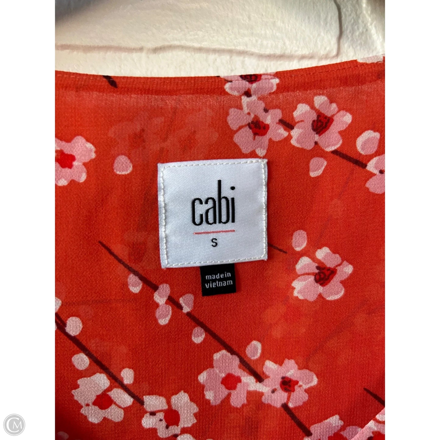 Top Short Sleeve By Cabi In Orange, Size: S