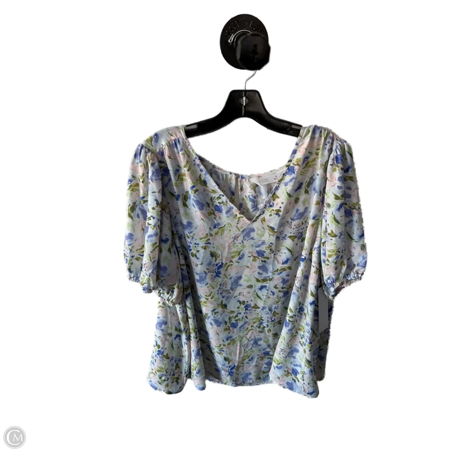 Top Short Sleeve By Lc Lauren Conrad In Pink & Purple, Size: 1x