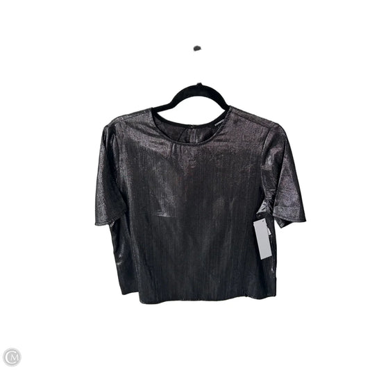 Top Short Sleeve By Express In Silver, Size: M