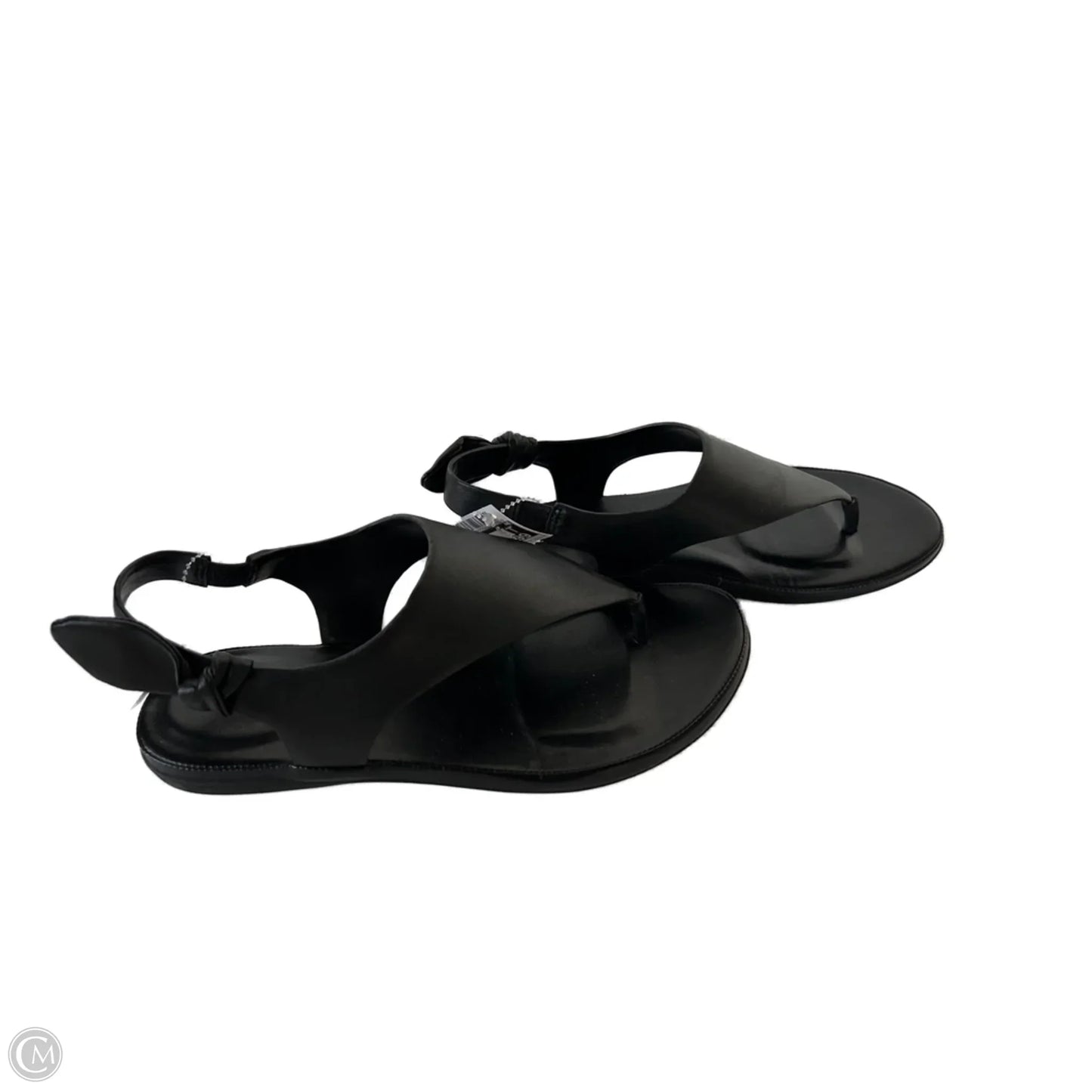 Sandals Flats By Clothes Mentor In Black, Size: 7.5