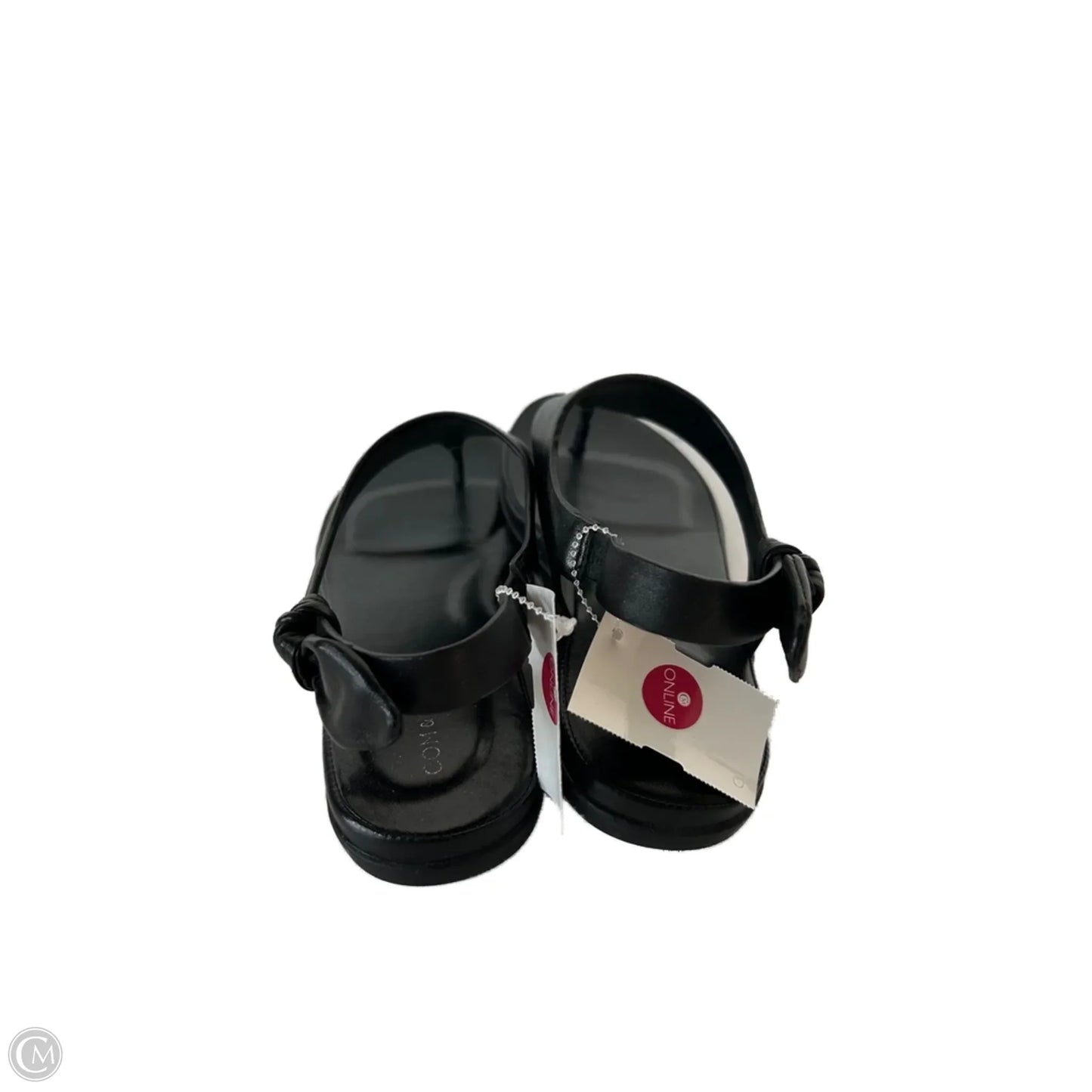 Sandals Flats By Clothes Mentor In Black, Size: 7.5