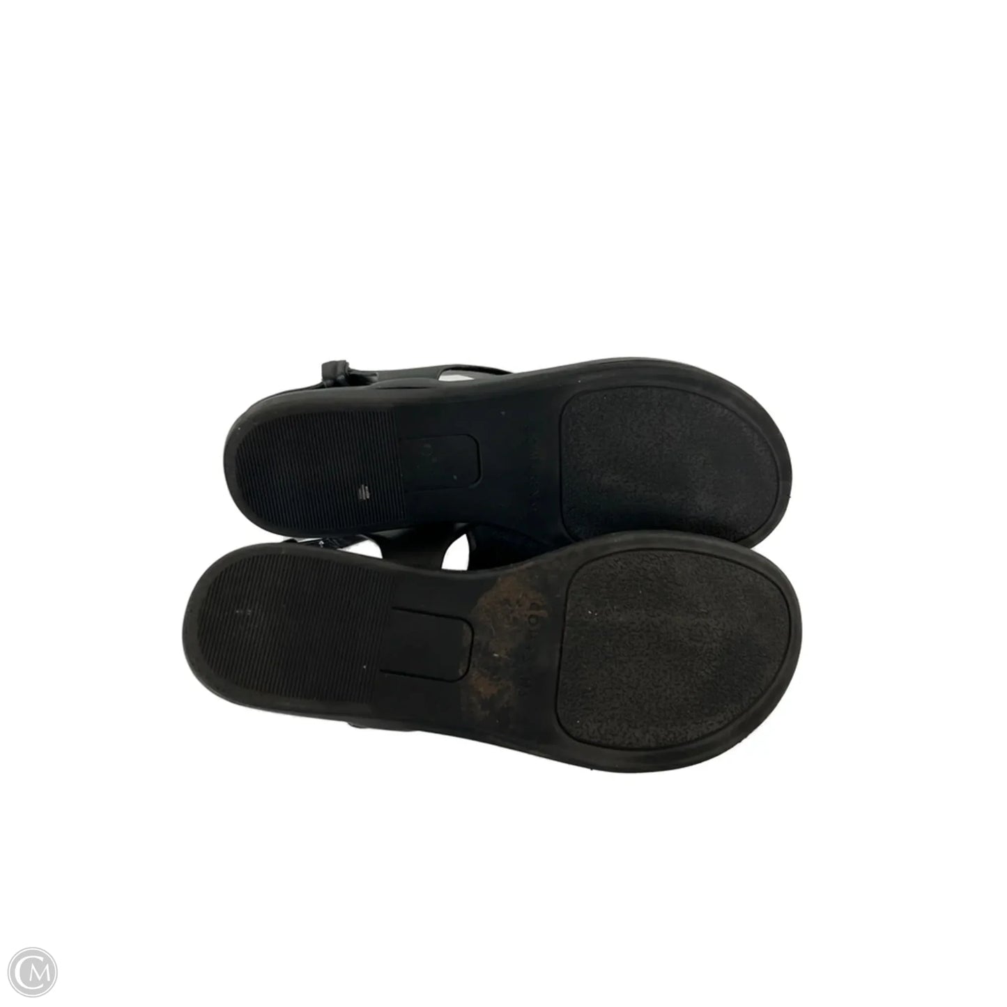 Sandals Flats By Clothes Mentor In Black, Size: 7.5