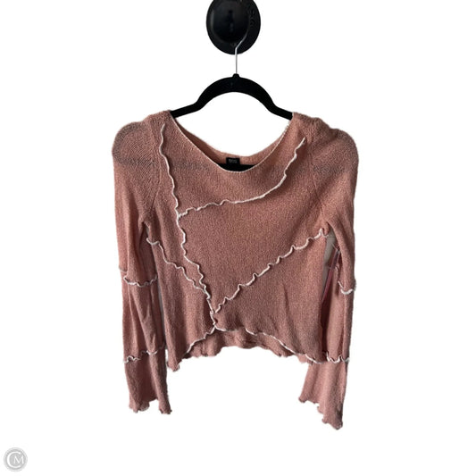 Top Long Sleeve By Bdg In Pink, Size: M