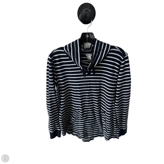 Top Long Sleeve By J. Crew In Blue & White, Size: M