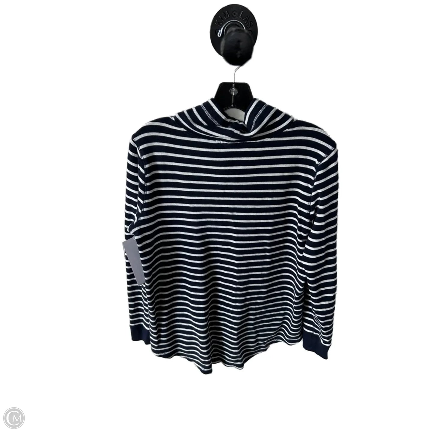 Top Long Sleeve By J. Crew In Blue & White, Size: M