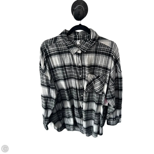 Top Long Sleeve By Bp In Black & White, Size: Xl